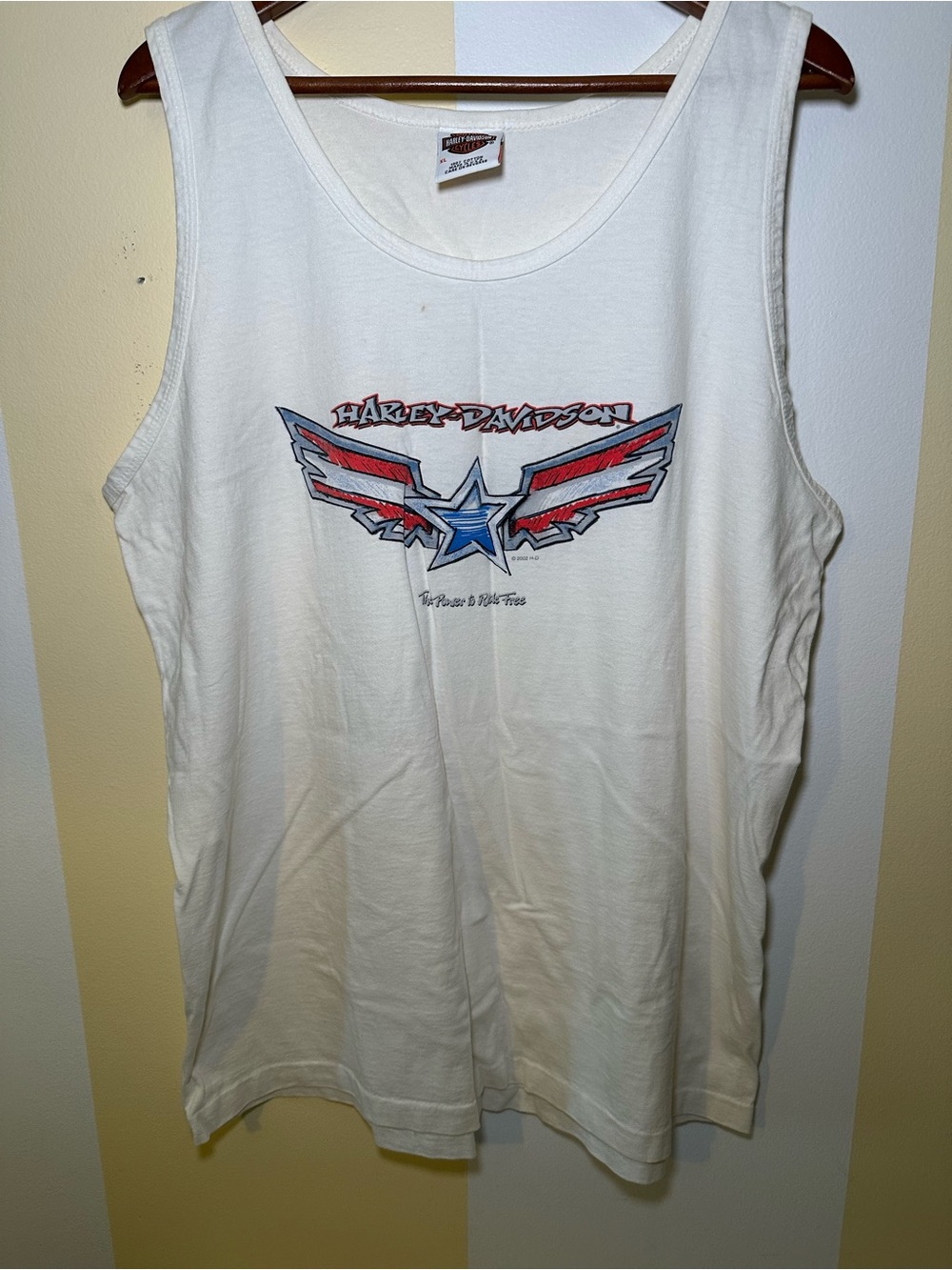 Vintage Harley Davidson Tank Top Mens XL White USA Century Medina Ohio 2002